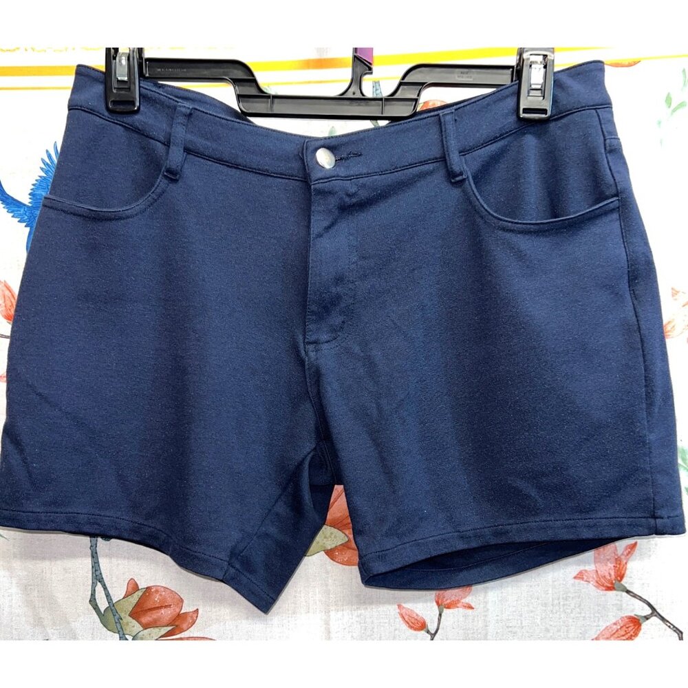 True Blue Navy Blue Womens Shorts Size 36 Cotton Blend Casual